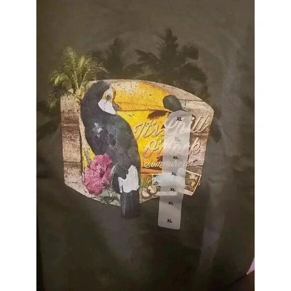 It’s Chill O’Clock Somewhere Pocket T-Shirt Sz XL Excellent CR6 NWT - Picture 5 of 6